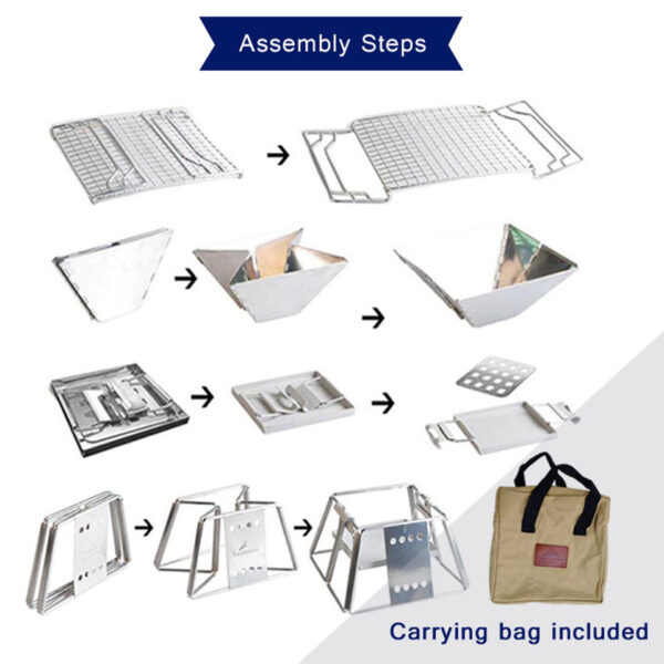 Super small stainless steel grill - Image 4