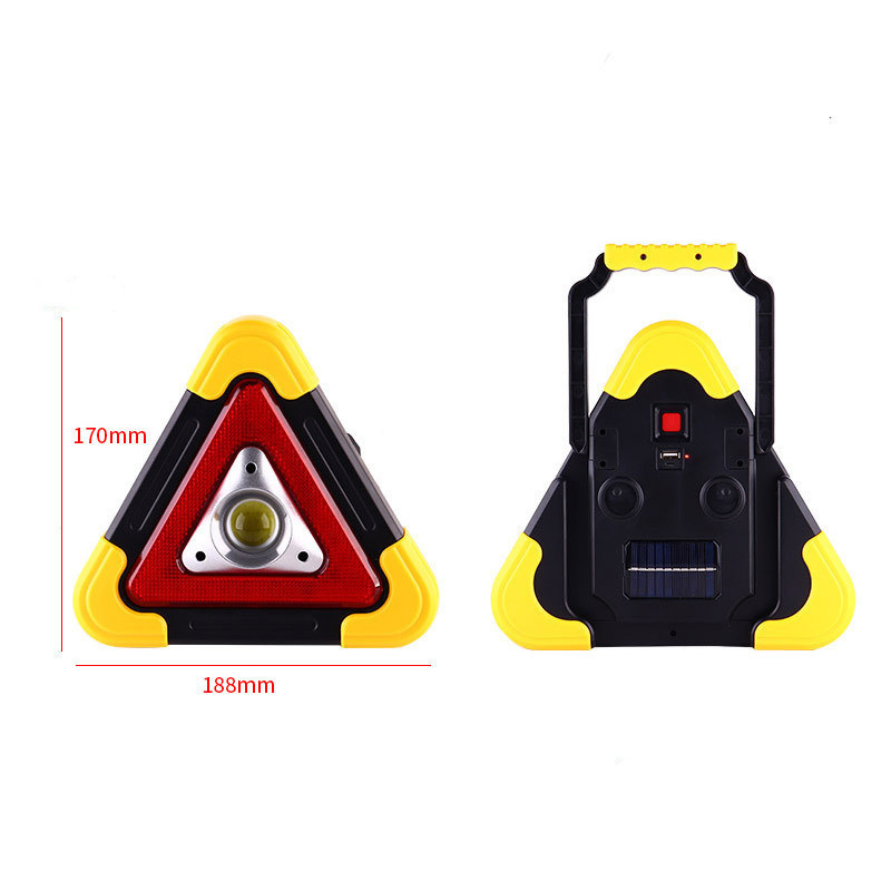Compatible with Apple, Car Tripod Warning Sign Car Triangle Sign Auto Luminous Car Tripod Parking Reflective Solar Light - Image 2