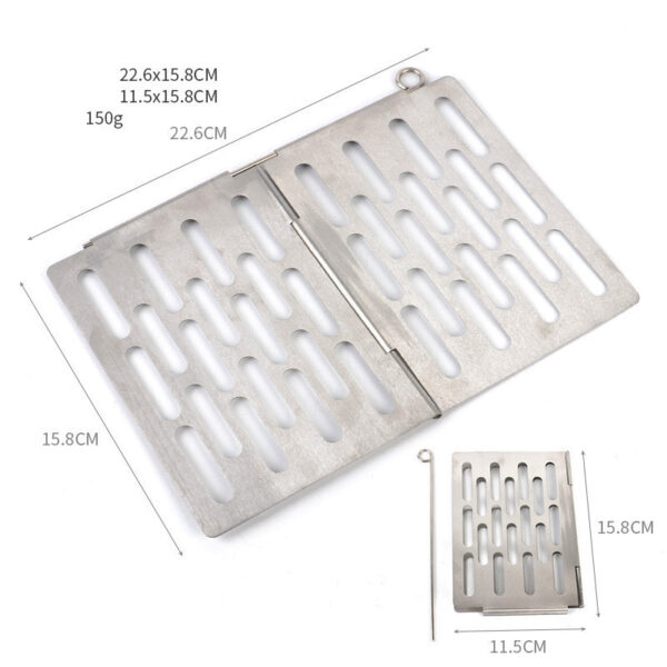 Outdoor Picnic Simple Portable Mini Barbecue Grill Grill Plate Stainless Steel Folding Grill Grill Grill - Image 2