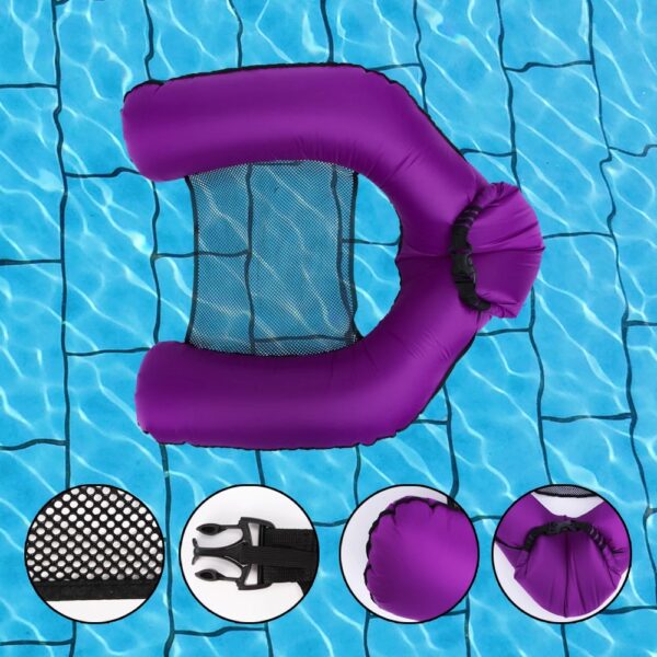 PVC Summer Inflatable Foldable Floating Row Swimming Pool Water Hammock Air Mattresses Bed Beach Water Sports Lounger Chair - Image 5
