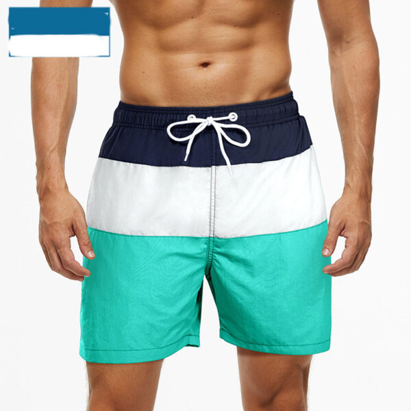 Stitching Four-point Men's Plus Size Swimming Beach Shorts - Image 4