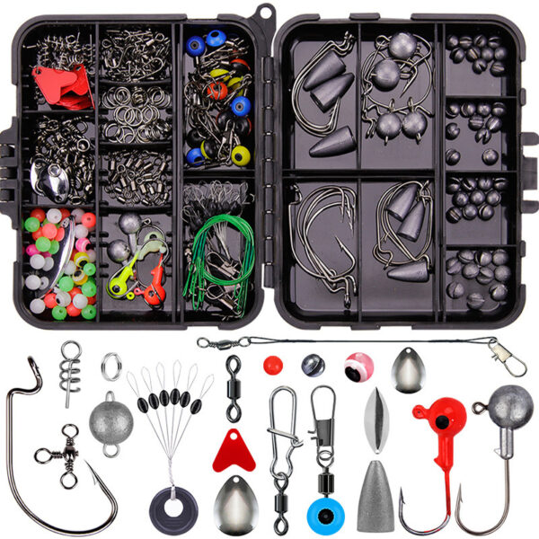 Weihe 257 Pieces Lure Fishhook Accessories Suit Texas Fishing Sea Fishing Rock Fishing Set Box - Image 9