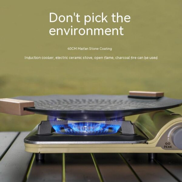 Outdoor Portable Non-stick Smoke-free Six-pointed Star Baking Tray - Image 3