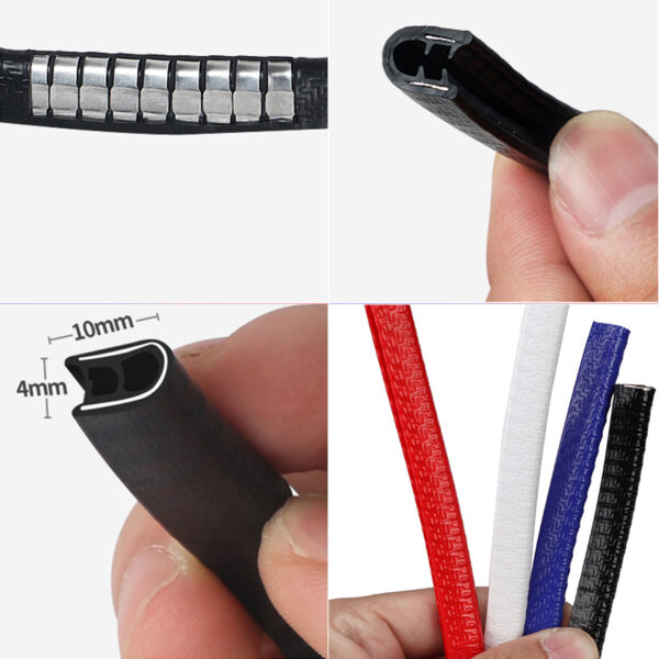 Universal Built-in Steel Disc Car Anti Collision Strip Auto Door Edge Scratch Protecter Bumper Strip - Image 8