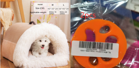New Splice Portable Pet Nest Portable Autumn And Winter Warm Dog Nest Moisture-proof Long Fur Cat Nest Cross Border Pet Nest - Image 2