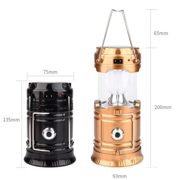 new solar charging type multifunctional telescopic camping lantern lantern outdoor camping tent lamp - Image 9