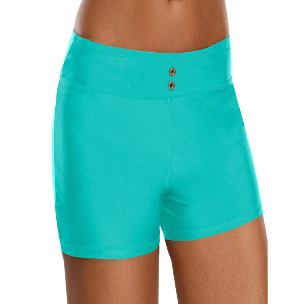 Black High Waist Boxer Shorts Beach Vacation Quick-drying Swimming Trunks - Image 2