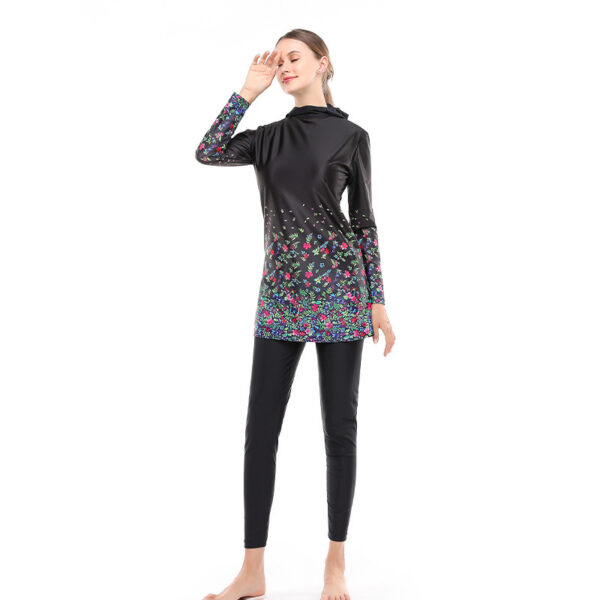 Women's Loose Conservative Beachwear Split Swimming Suit - Image 2