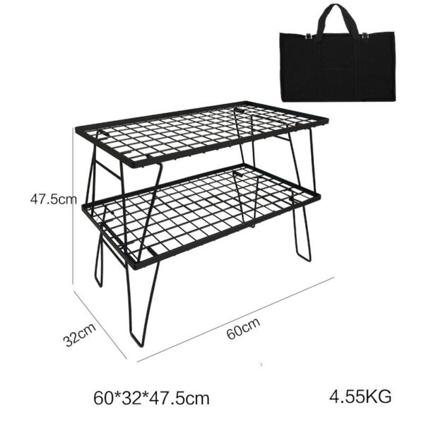 Outdoor Portable Splicing Camping Picnic Barbecue Iron Folding Table - Image 2
