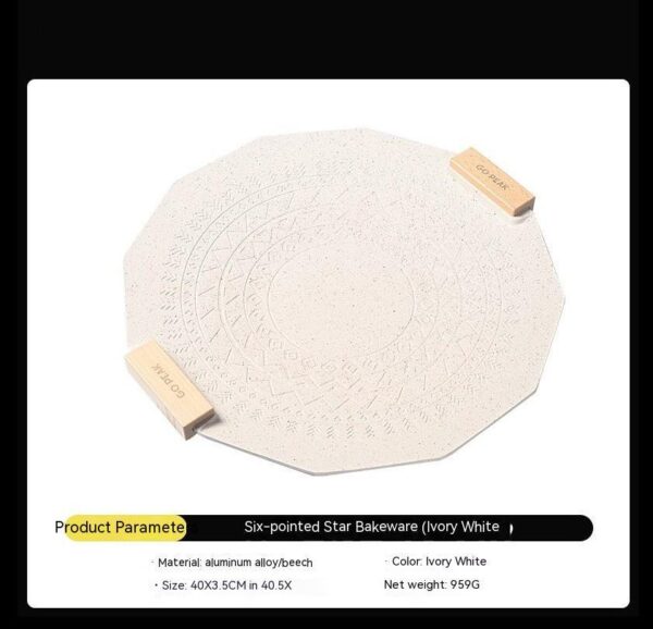 Outdoor Portable Non-stick Smoke-free Six-pointed Star Baking Tray - Image 8