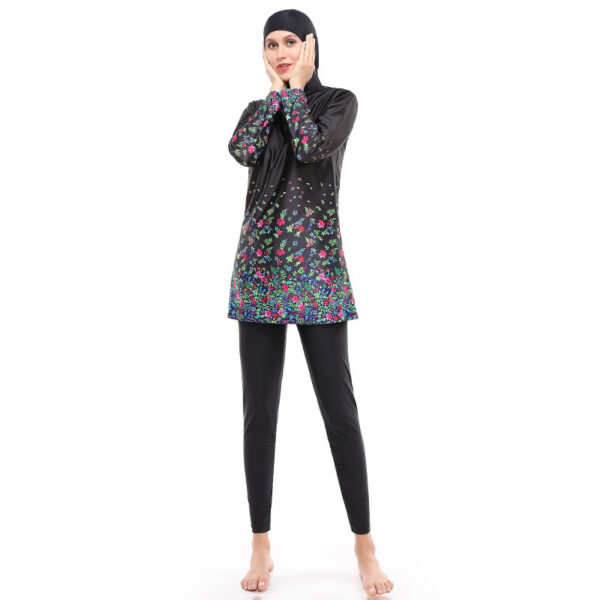 Women's Loose Conservative Beachwear Split Swimming Suit - Image 5