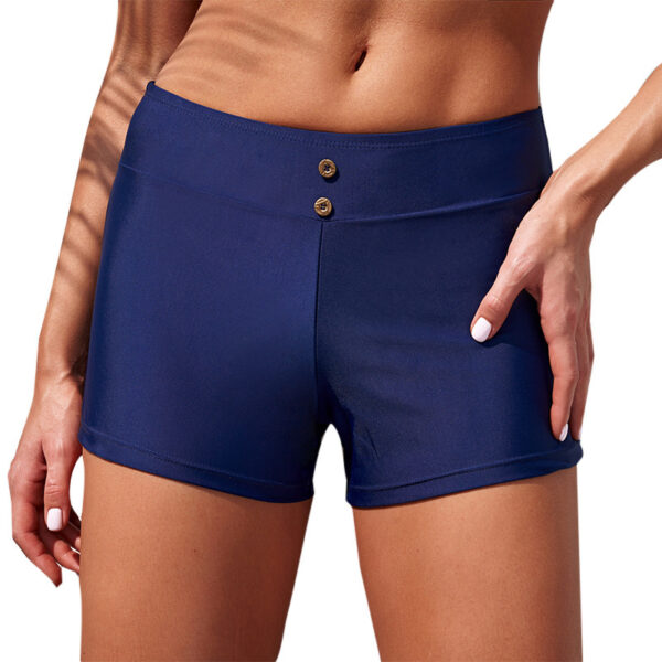 Black High Waist Boxer Shorts Beach Vacation Quick-drying Swimming Trunks - Image 7