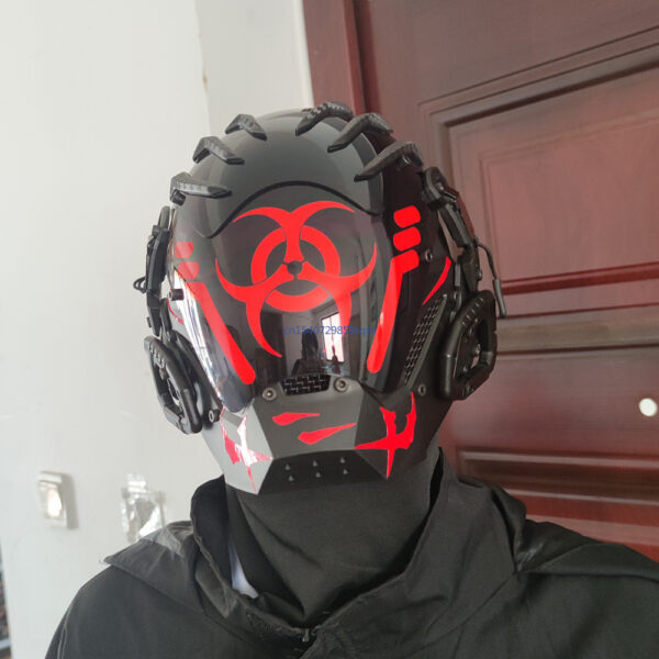 Bioweapon Black Mask Tech Creative Prop Mask Full Face - Image 5