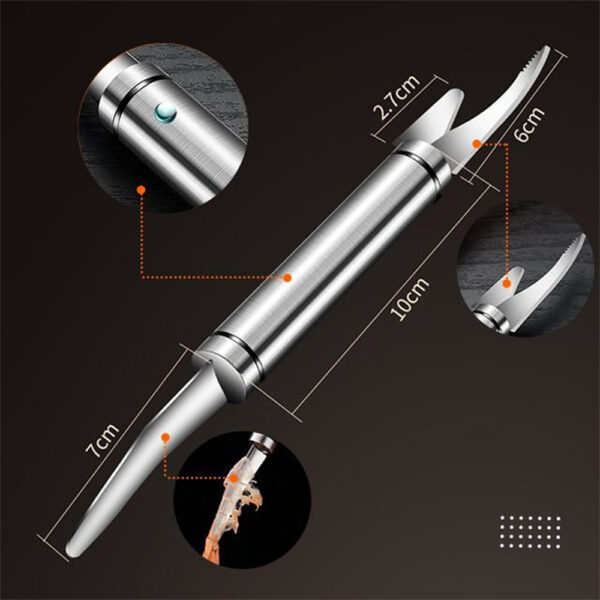 Multifunctional Stainless Steel Shrimp Remover  Shrimp Line Fish Maw Knife Fish Cutter Scissories Fish Scale Remover Kitchen Gadget Accessories Tools Creative Kitchen Tools - Image 9
