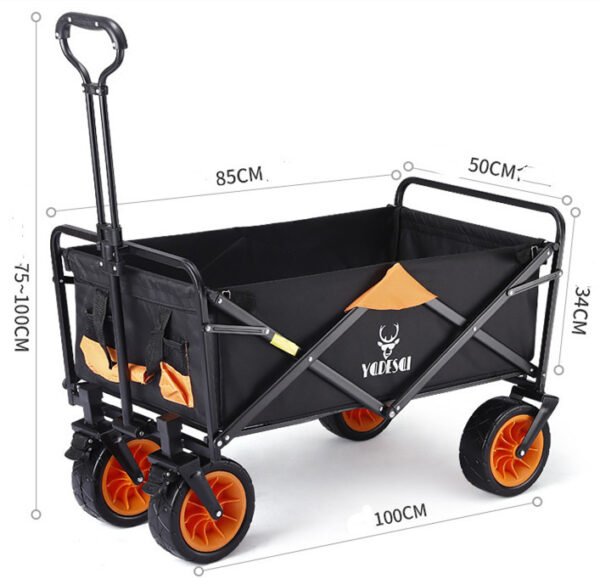 Outdoor Camping Trolley Fishing Pull Trailer Storage - Image 6