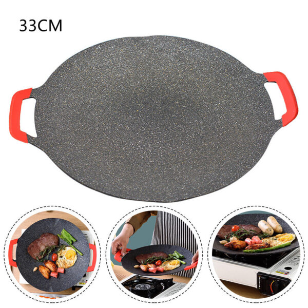 Outdoor Korean BBQ Plate Round Maifan Stone - Image 8
