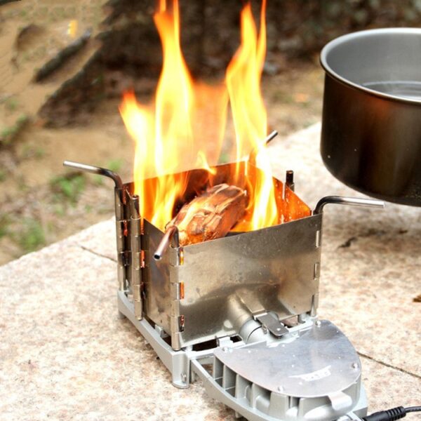 Outdoor Portable Stainless Steel Wood Stove Folding Camping - Image 6