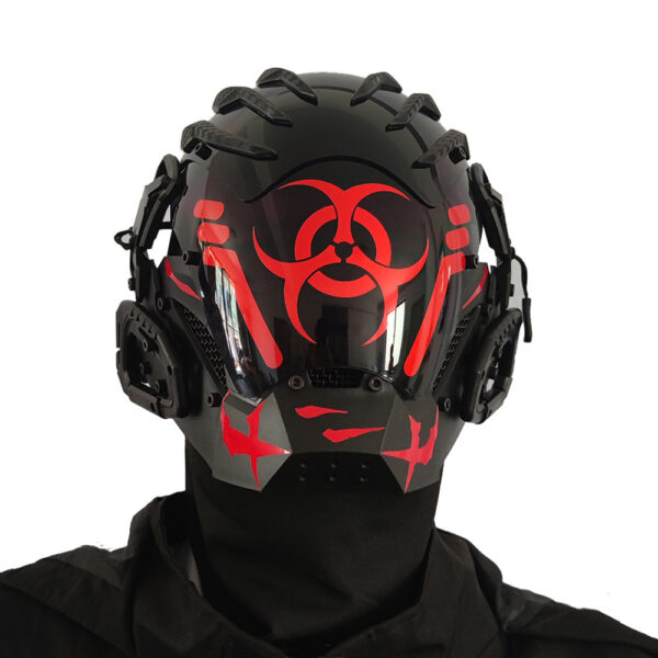 Bioweapon Black Mask Tech Creative Prop Mask Full Face - Image 3