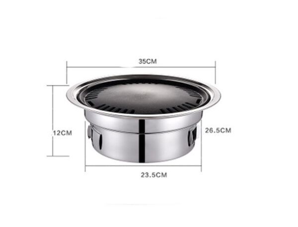 Korean Non-Stick Stainless Steel BBQ Grill - Image 2