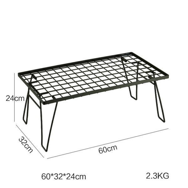 Outdoor Portable Splicing Camping Picnic Barbecue Iron Folding Table - Image 4