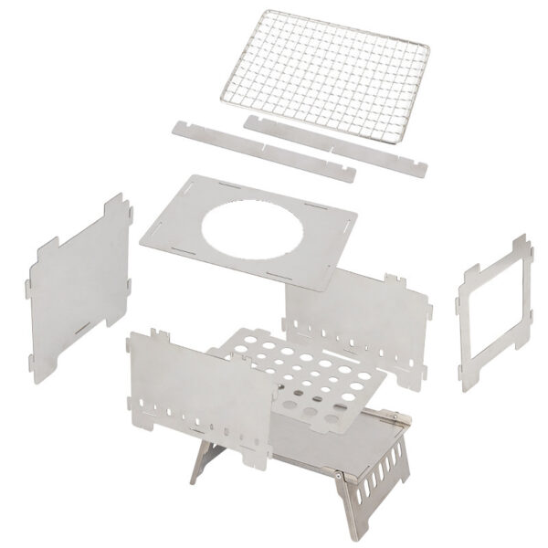 Outdoor Folding Card Stove Barbecue Rack - Image 2