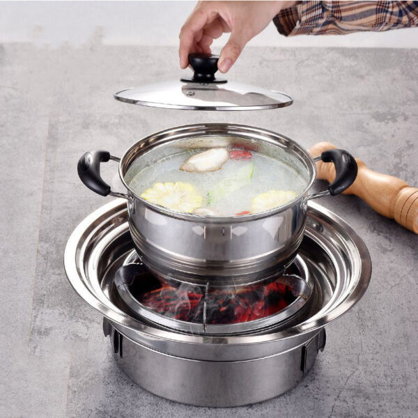 Korean Non-Stick Stainless Steel BBQ Grill - Image 5